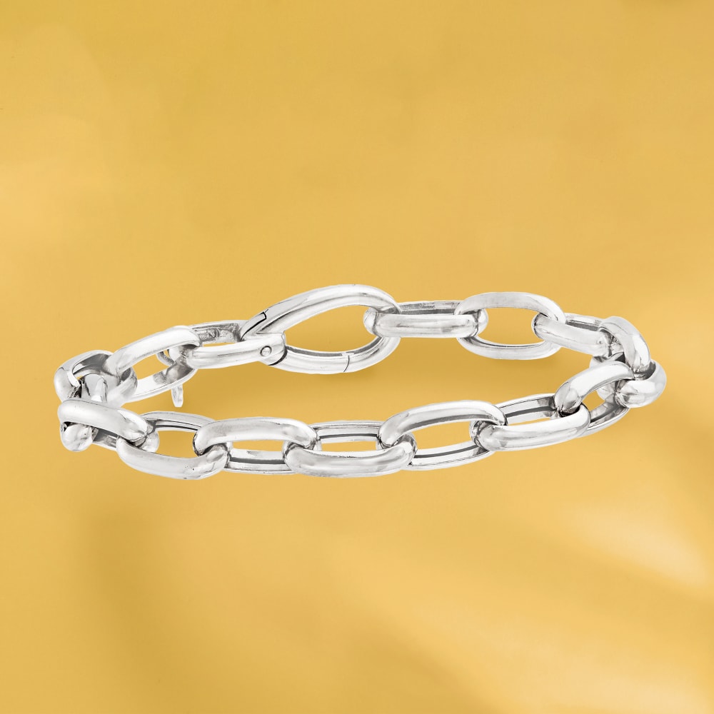 Volt Link Paper Clip Bracelet, Sterling Silver, Men's Bracelets