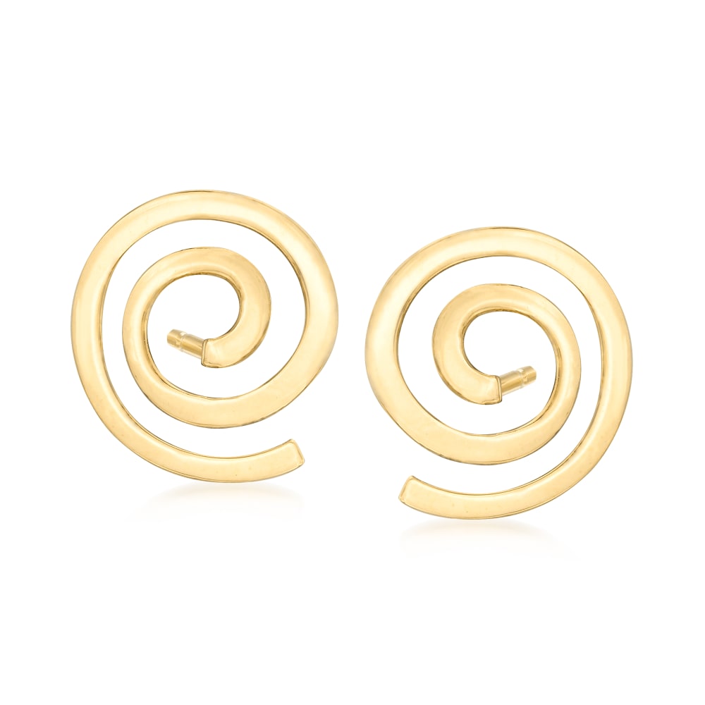 White gold spiral earrings best sale