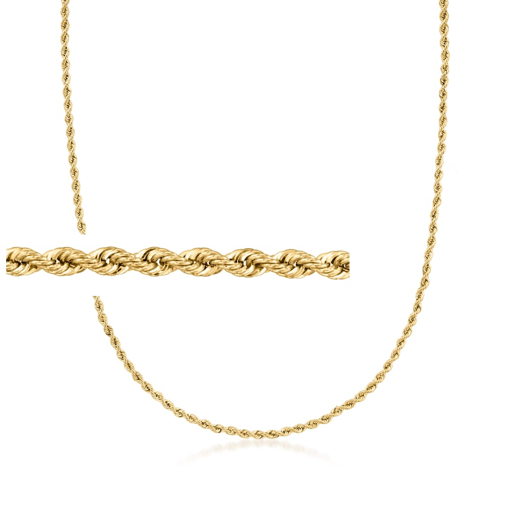 18kt rope hotsell chain