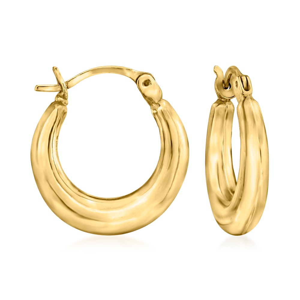 Ross simons gold hoop best sale earrings
