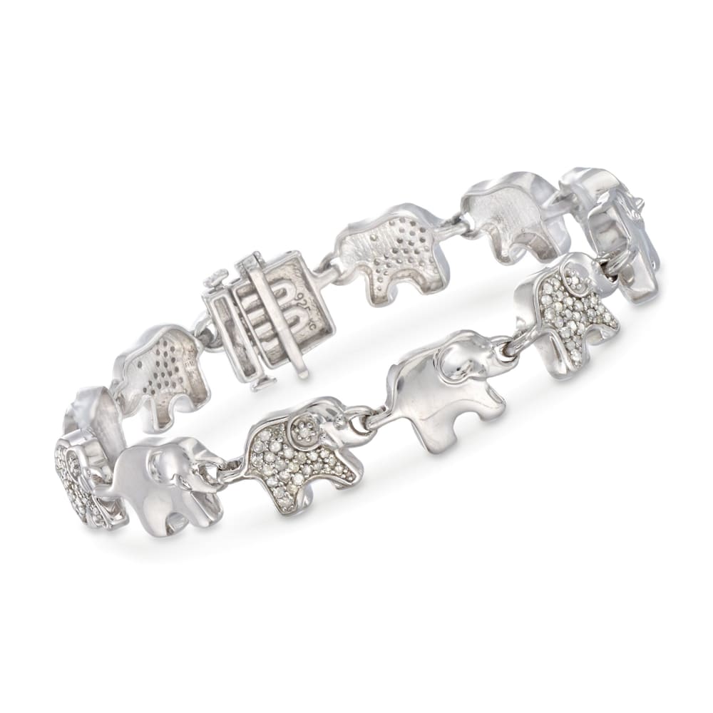 Diamond Elephant Charm on Onyx Bracelet – Karon Jacobson