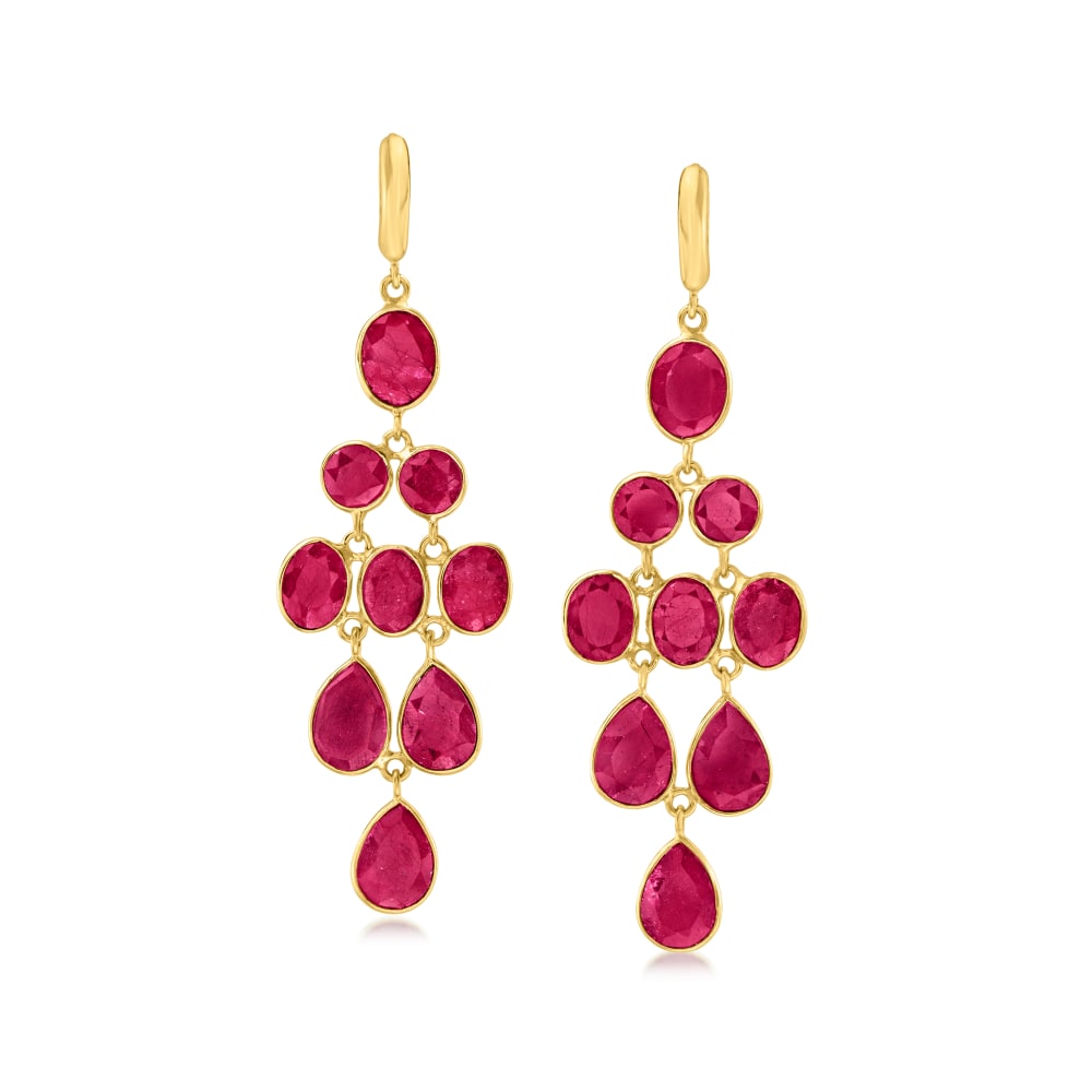 Ruby chandelier earrings best sale