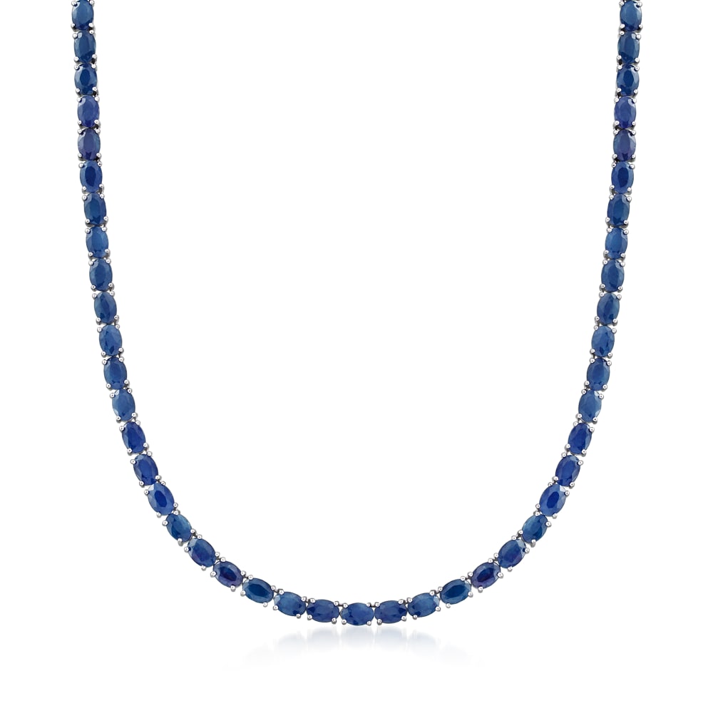 Rainbow Sapphire Tennis Necklace - 14ct Solid Gold – Roxanne First
