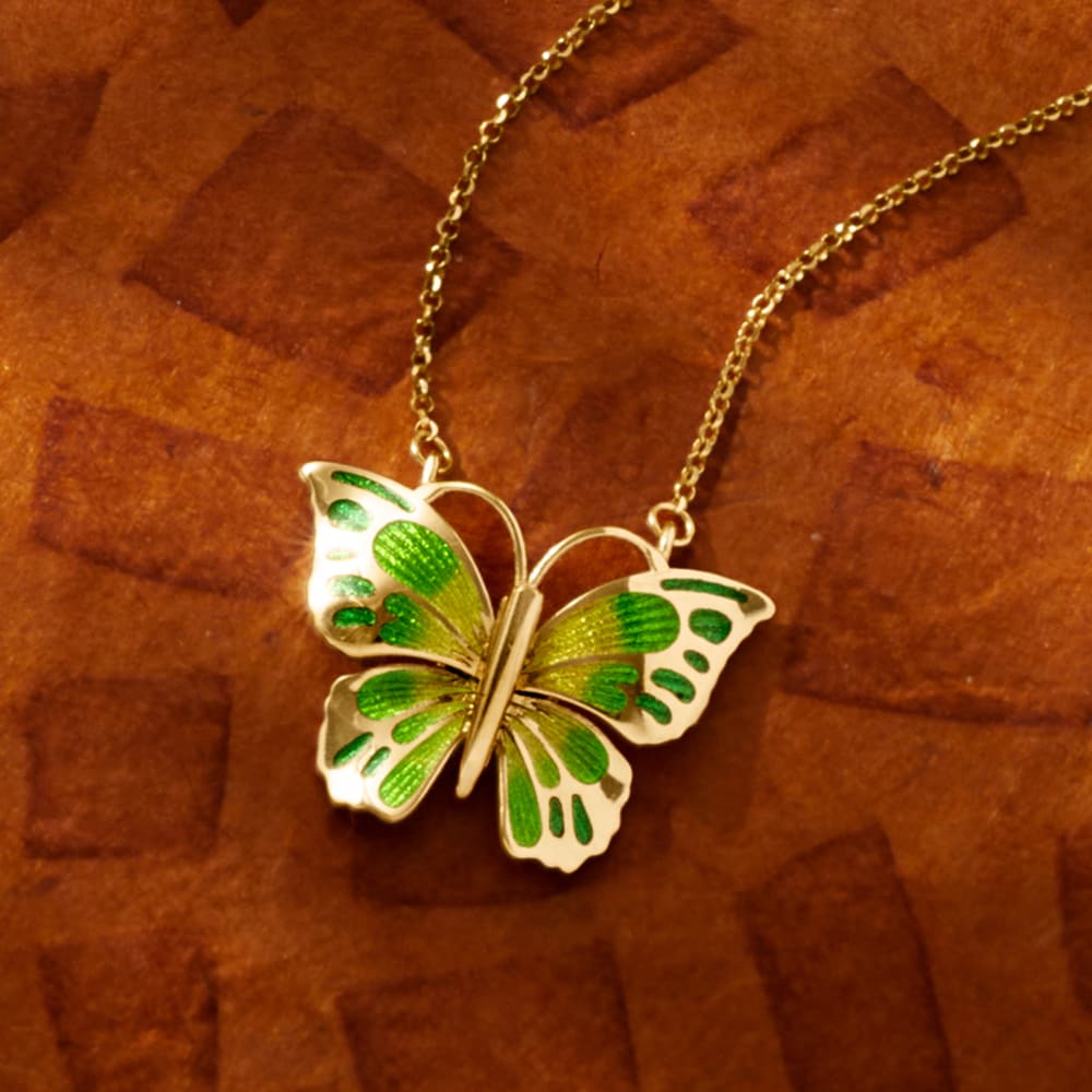 Amazon.com: AzureBella Jewelry Light Green Butterfly Necklace with  Swarovski(R) Crystals Sterling Silver : Clothing, Shoes & Jewelry