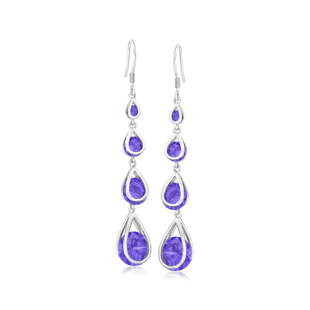 Simulated tanzanite earrings store