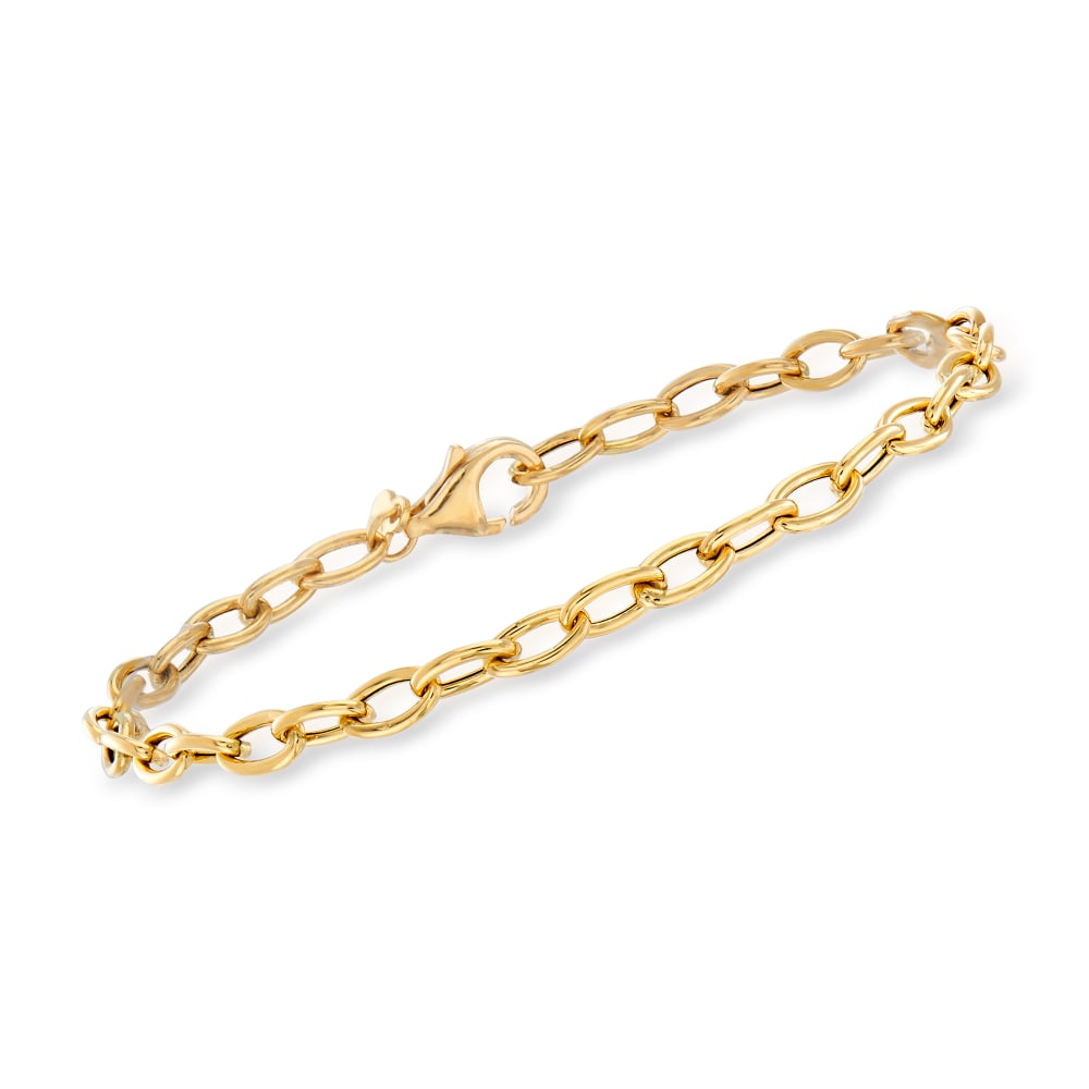 Gold cable sales link bracelet