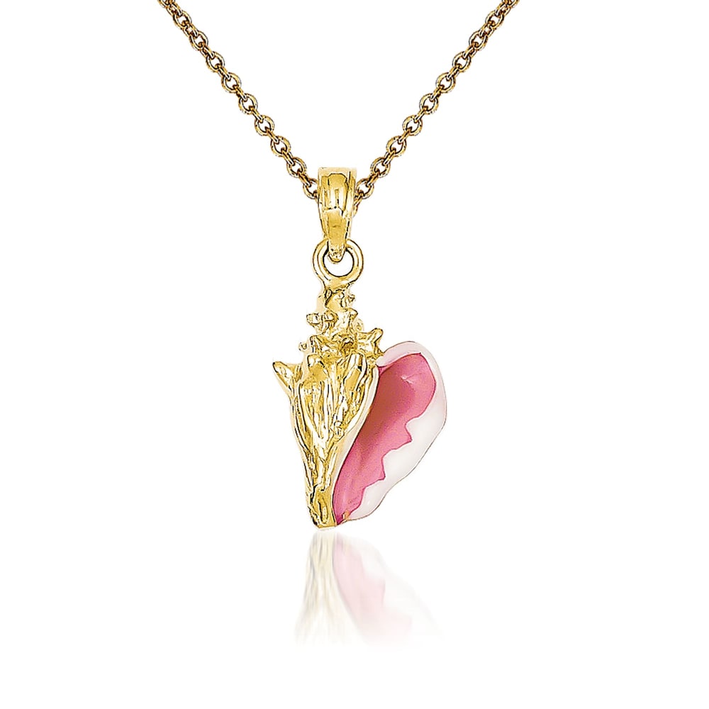Gold conch necklace new arrivals