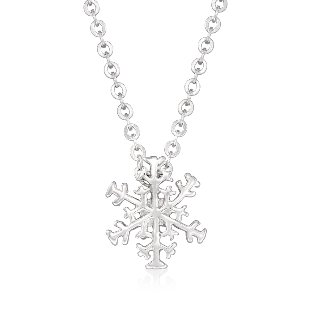 Kindness Dainty Snowflake Necklace - Silver finish - Shop Ringmasters