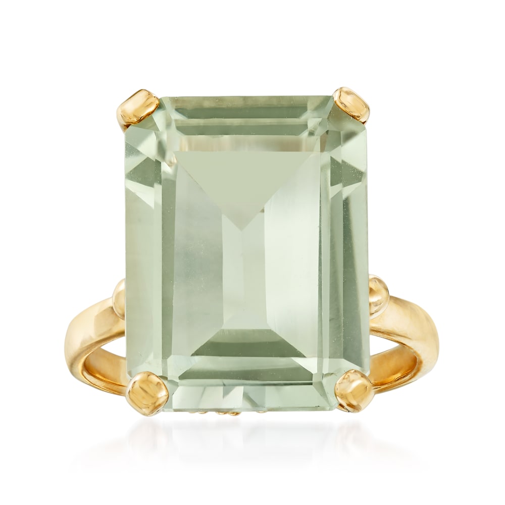 Green prasiolite clearance ring