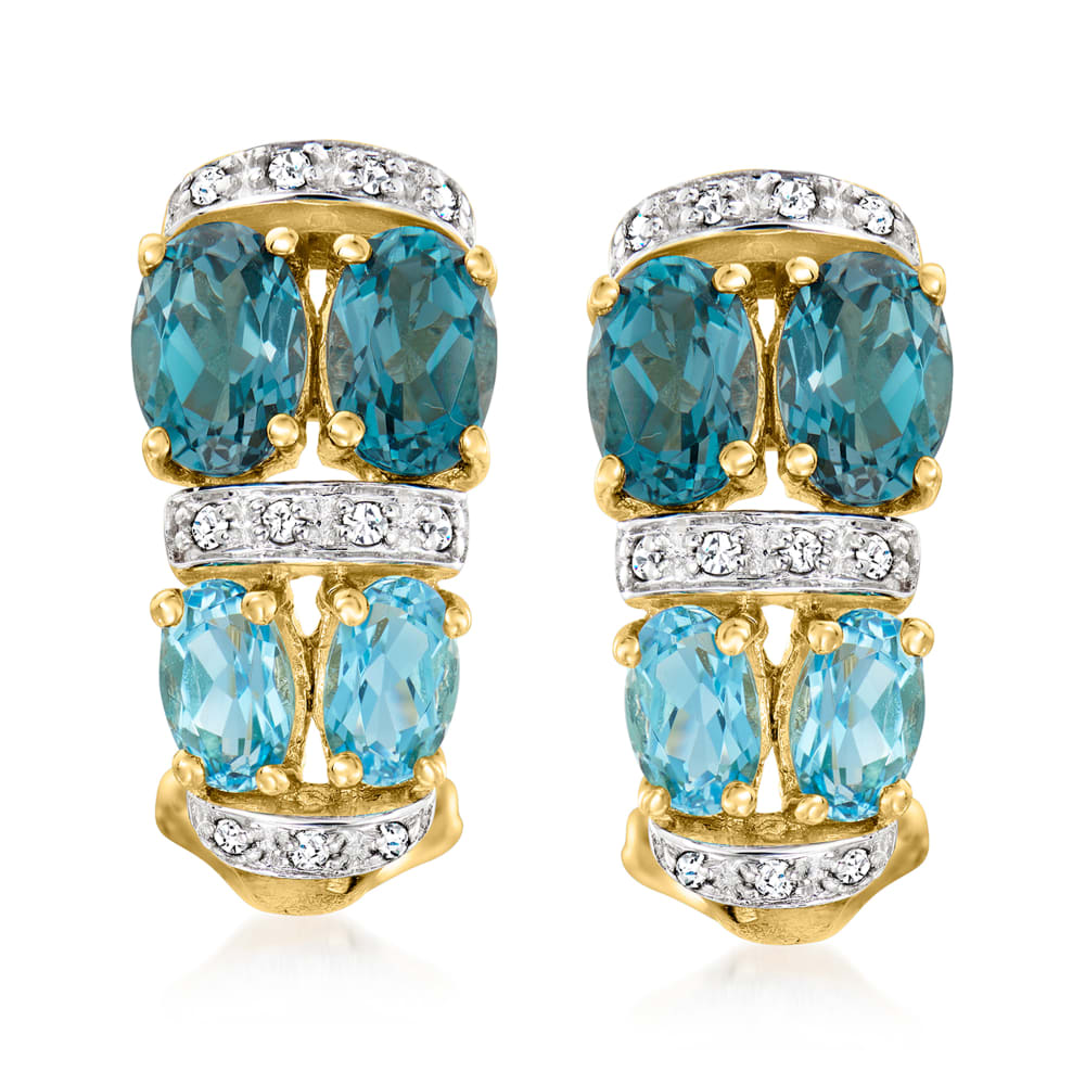 Ross simons blue hot sale topaz earrings
