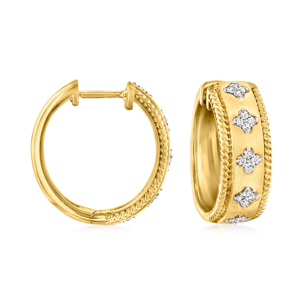 Ross simons diamond sales hoop earrings