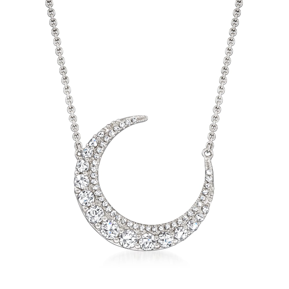 Diamond online moon pendant