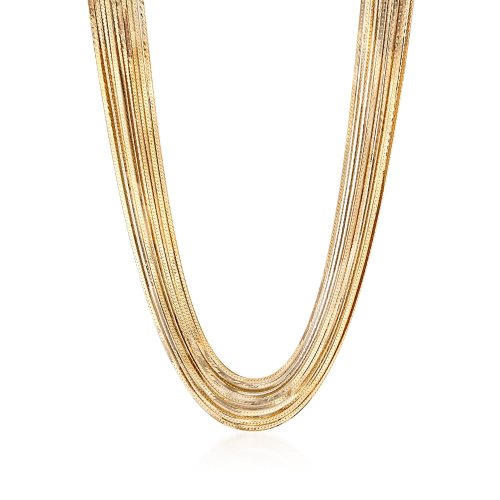 Amazon.com: Kooljewelry 10k Tricolor Gold Braided Herringbone Chain Necklace  for Women (3.4 mm, 18 inch): Tri Color Gold Herringbone Necklace: Clothing,  Shoes & Jewelry