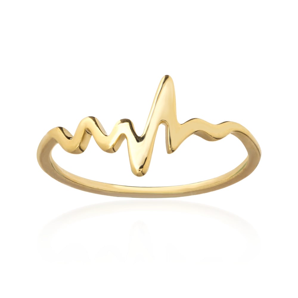Diamond Heartbeat Ring Yellow Gold - J. LUU