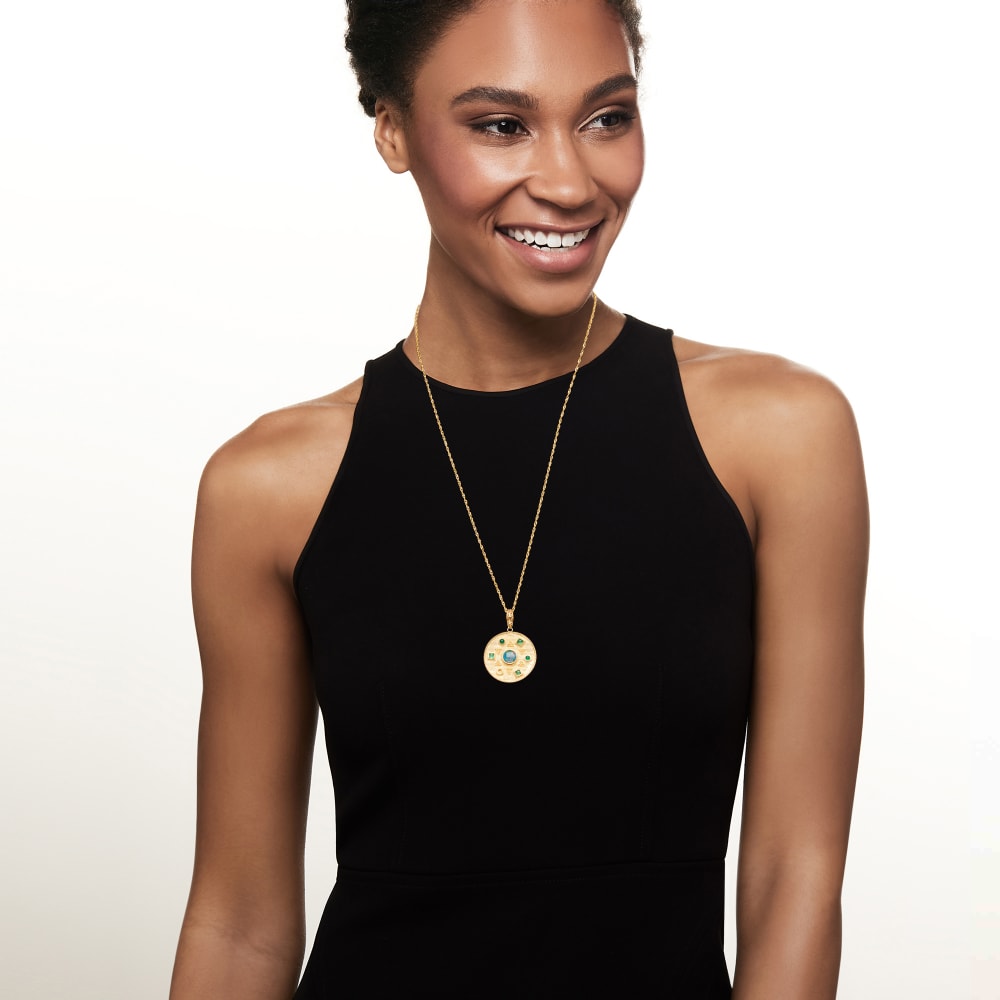 Sun medallion necklace hot sale