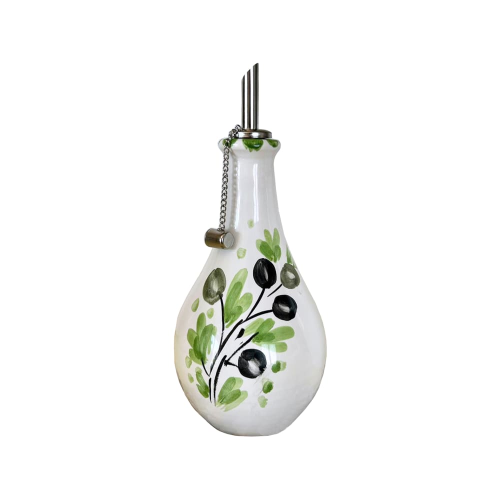 Italian Ceramic Olive Oil Dispenser Bottle