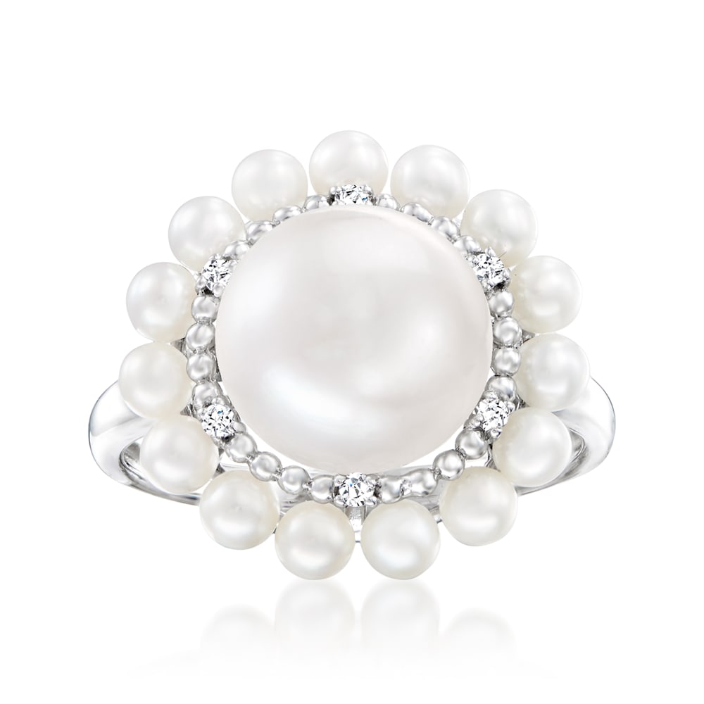 Ross simons pearl top rings