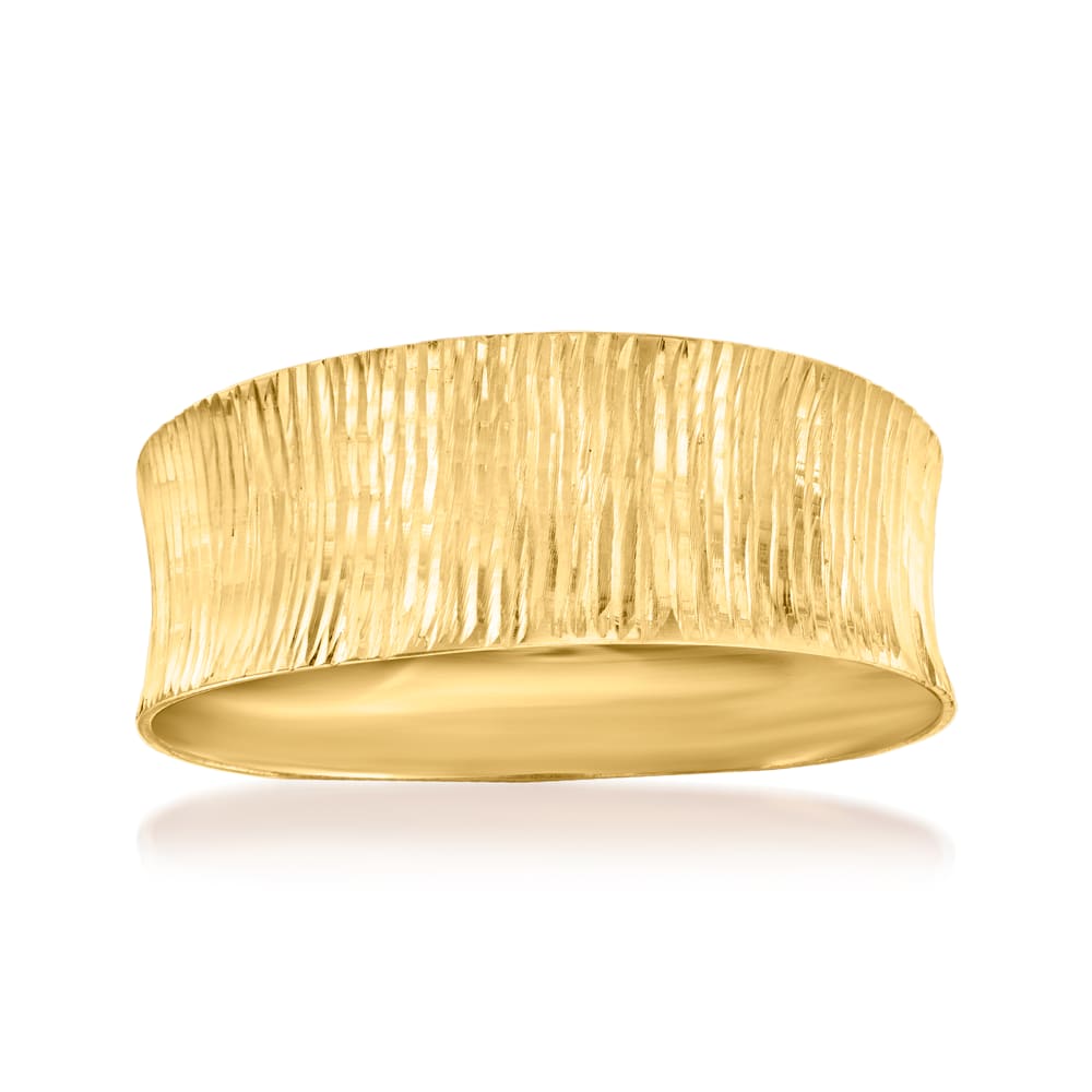 Ross-Simons - Plain - Italian 14kt Yellow Gold Signet Ring Size 5