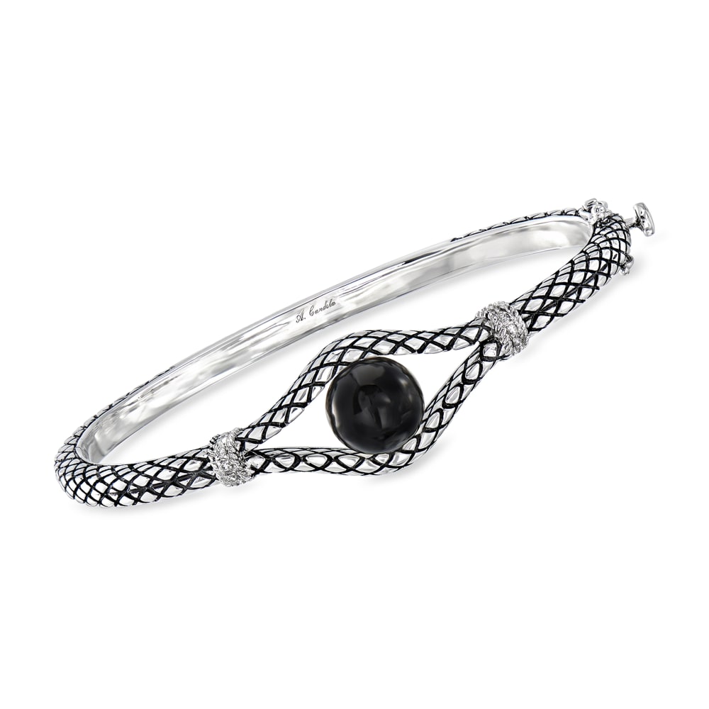 The Gemstone Black onyx bangle representing Decision Making, Prosperit –  7th Heaven