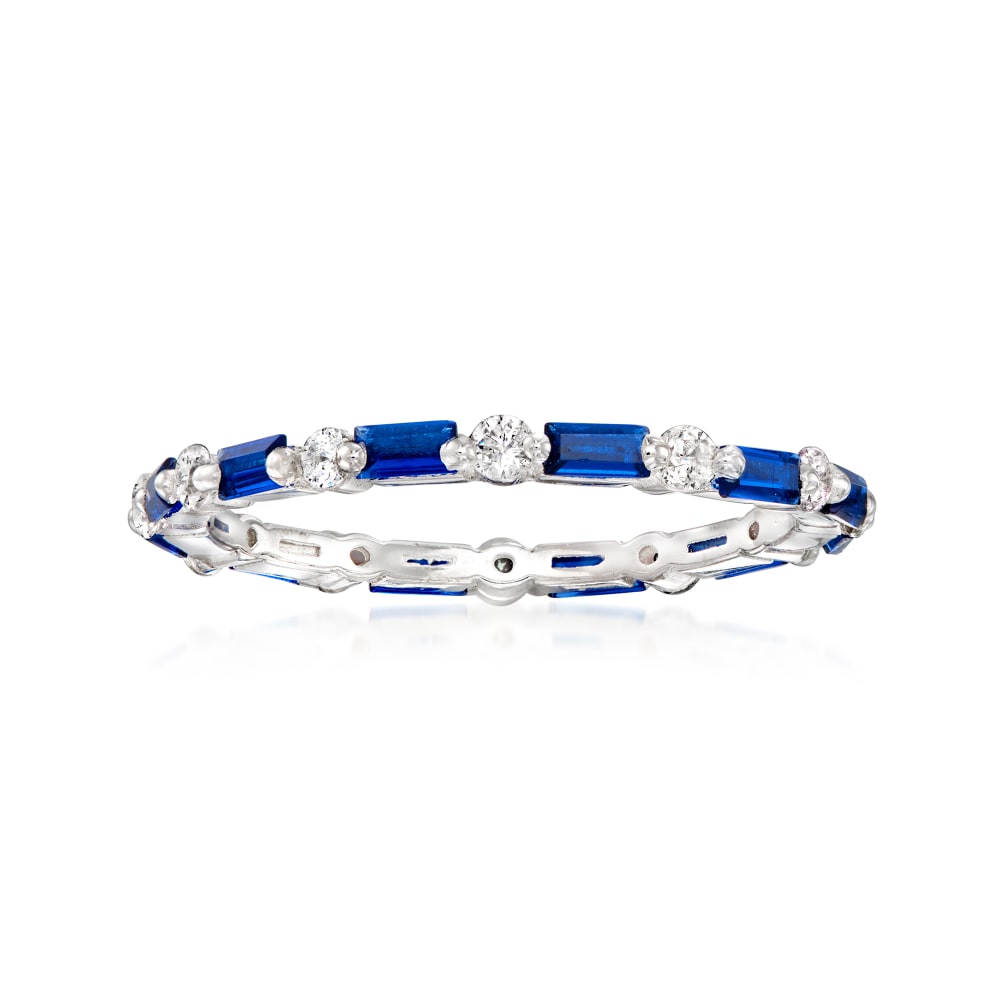 40 ct. t.w. Simulated Sapphire and .20 ct. t.w. CZ Eternity Band