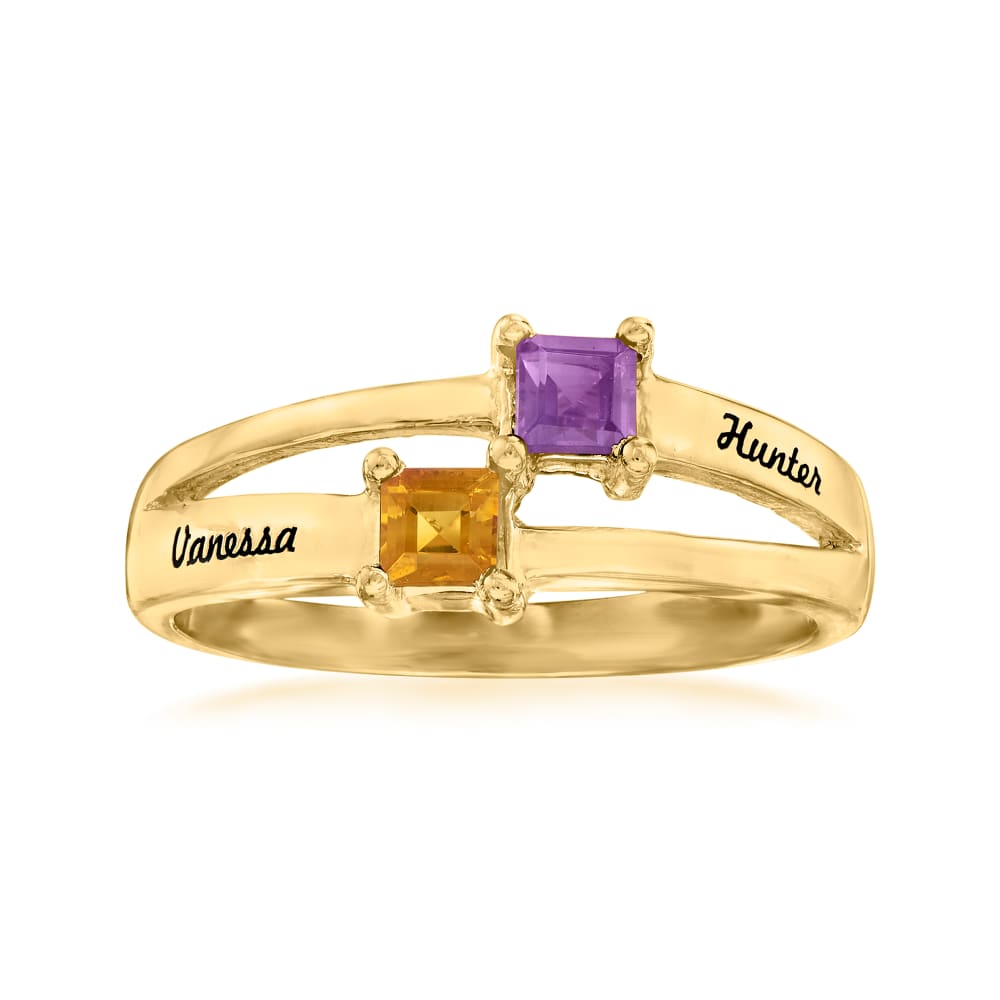 Personalized birthstone shop rings for couples