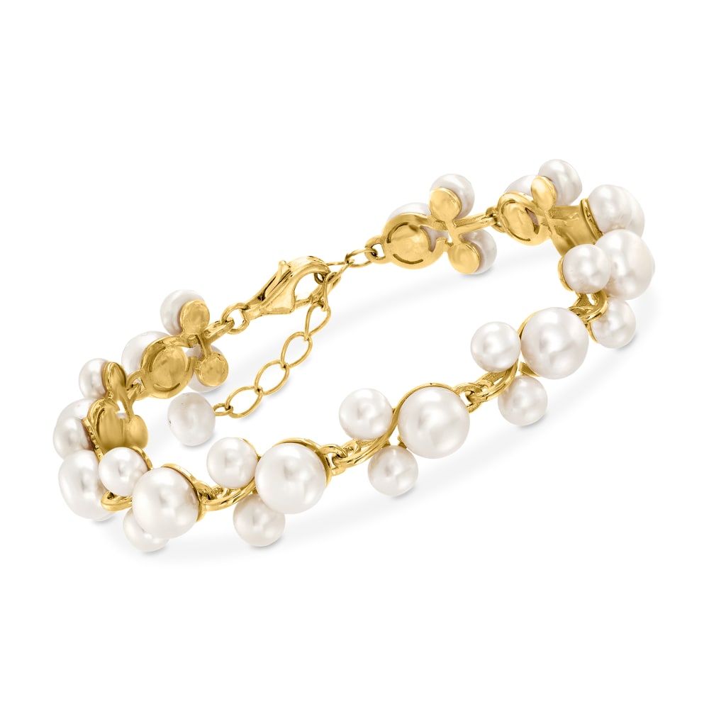 Silver vermeil Gloss Bracelet with pearls