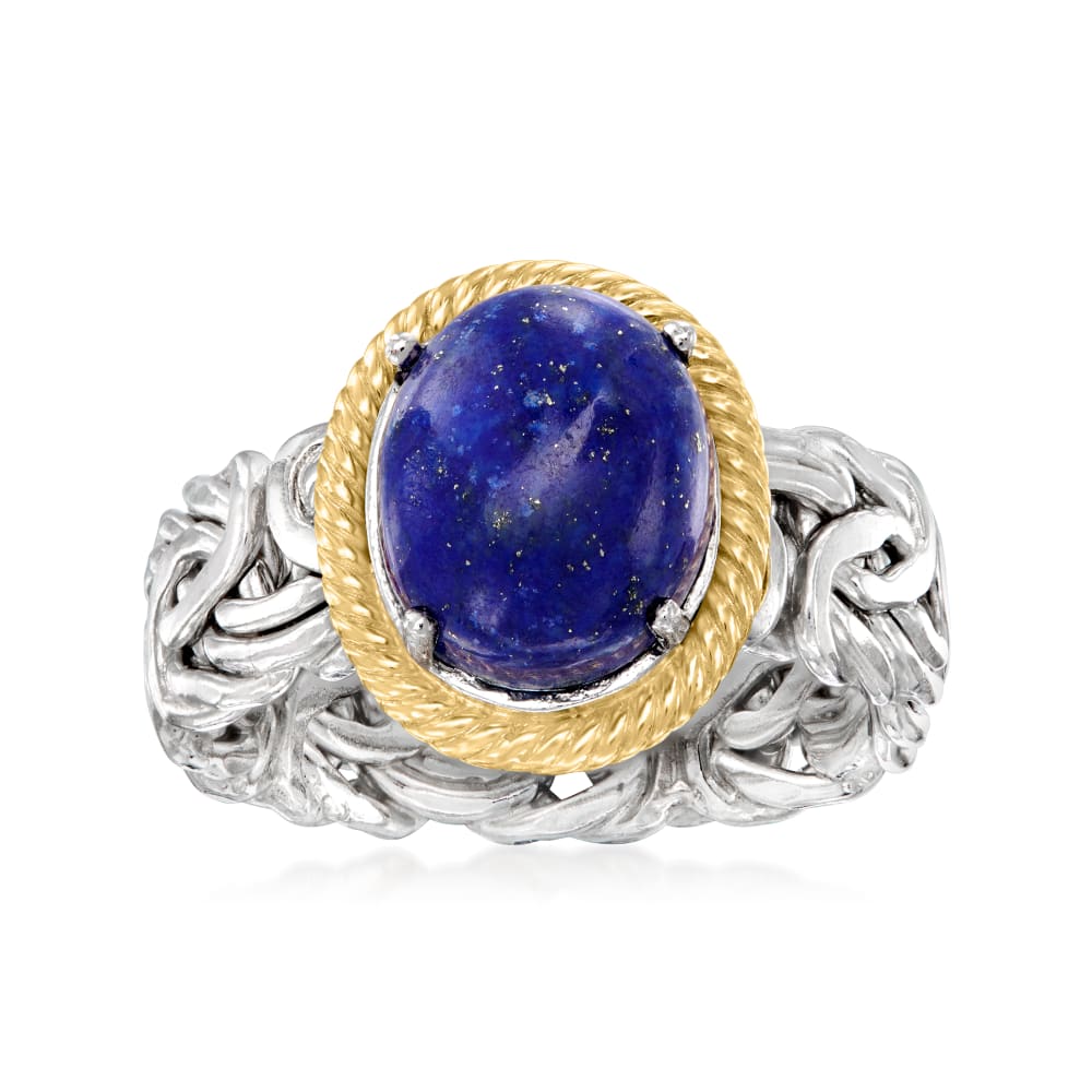 Lapis Byzantine Ring in Sterling Silver and 14kt Yellow Gold | Ross