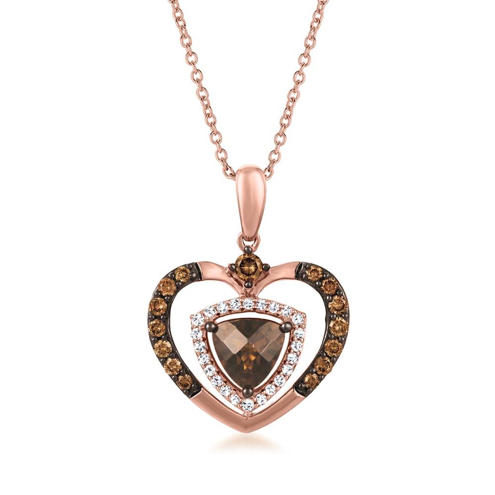 Godiva x Le Vian 14ct Yellow Gold & 0.37ct Diamond Heart Pendant Necklace |  Ernest Jones