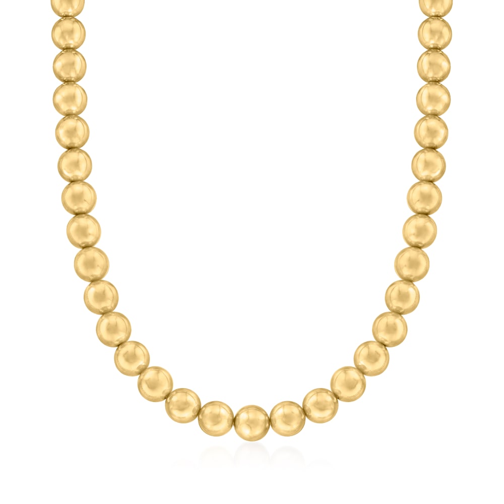 Tiffany gold online bead necklace