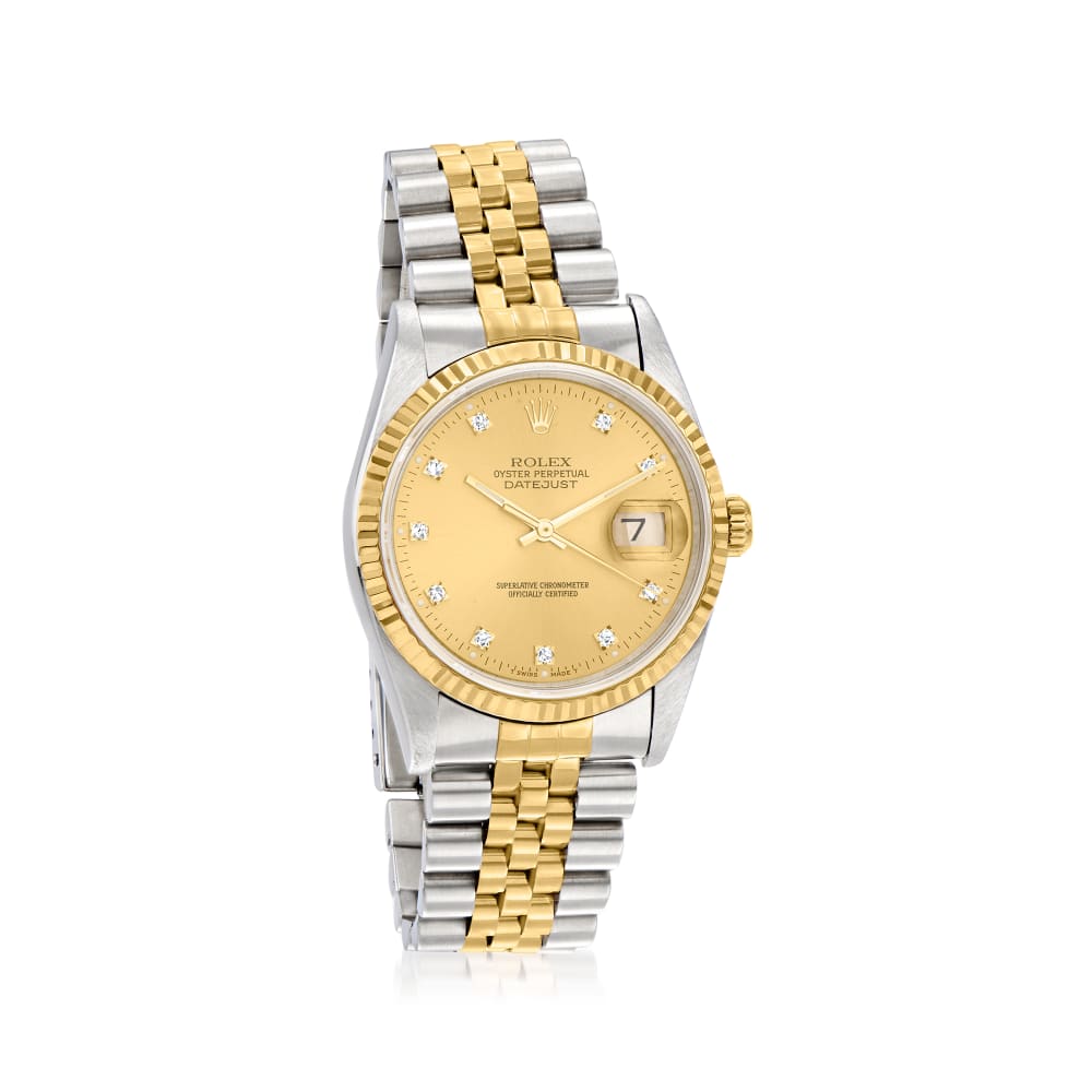 Pre Owned Rolex Datejust Men s 36mm Automatic Stainless Steel