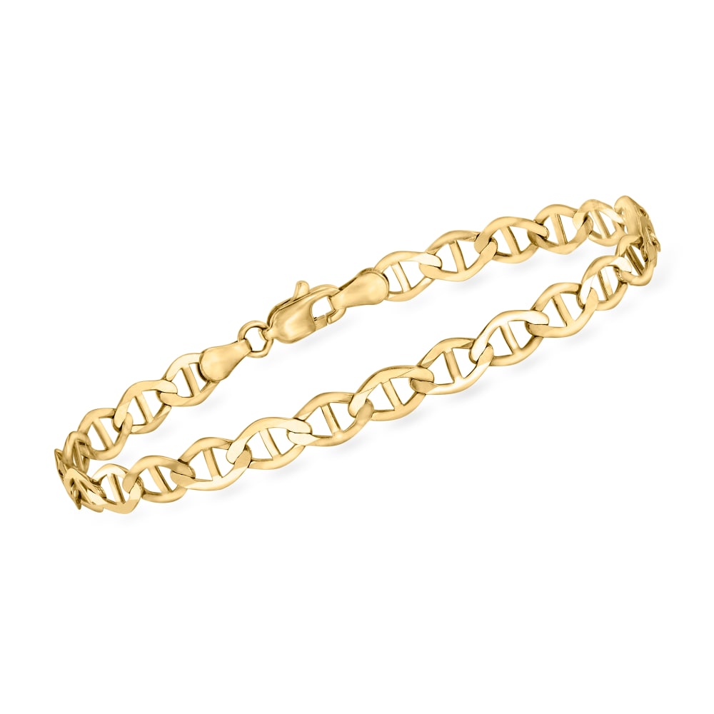 Macy's Men's Mariner Link Chain Bracelet (13.5mm) in 14k Gold-Plated  Sterling Silver - Macy's