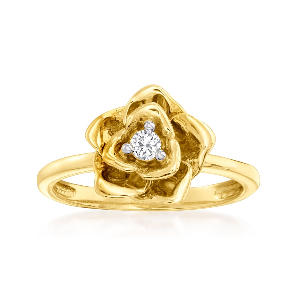 10 ct. t.w. Diamond Rose Ring in 14kt Yellow Gold Ross Simons