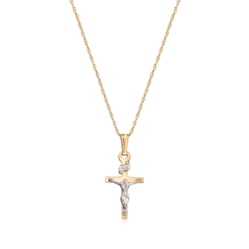 Two-Tone Sterling Silver Cross | 24