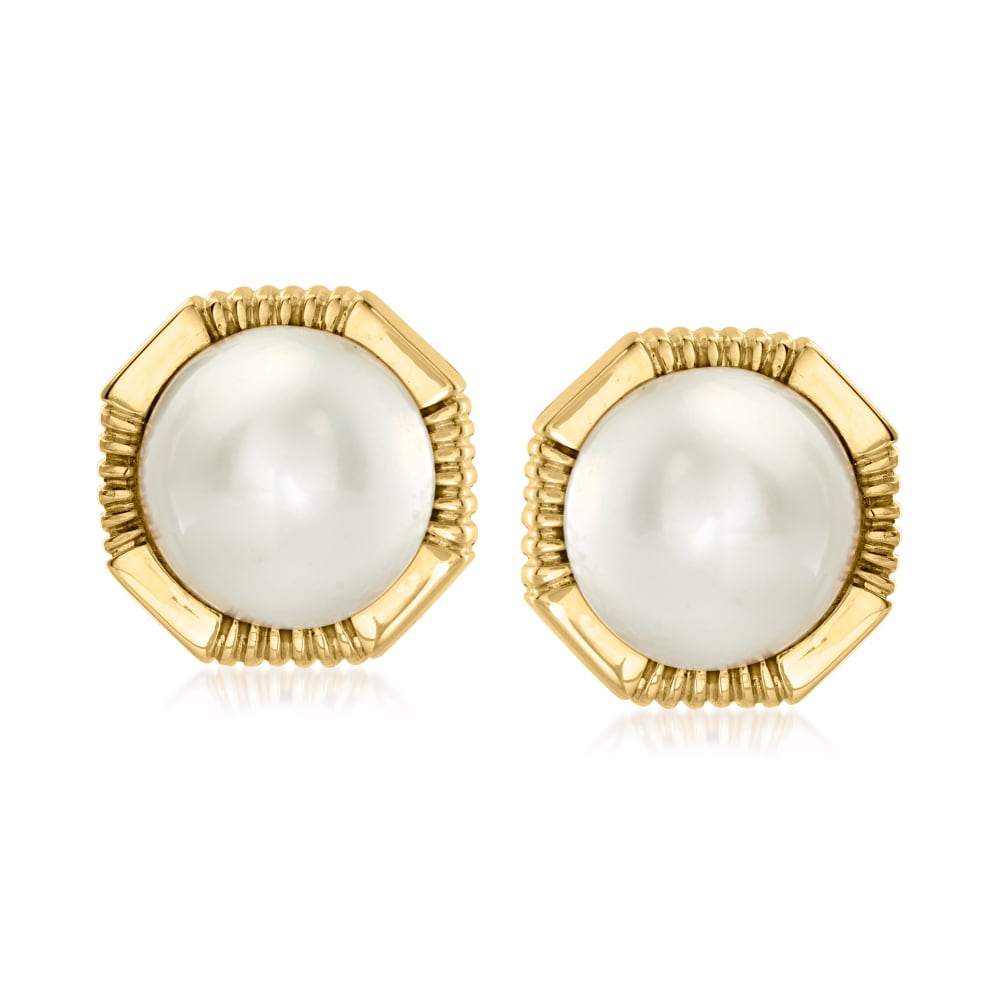 Tiffany & Co. Pearl Earrings Mabe Paloma Picasso Clip On 18k Yellow Gold  Vintage | TIFFANY & CO. | Buy at TrueFacet