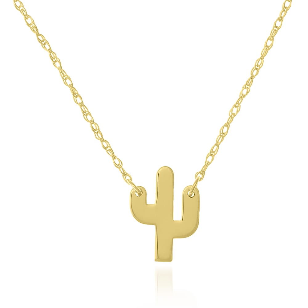 Rose gold cactus necklace new arrivals
