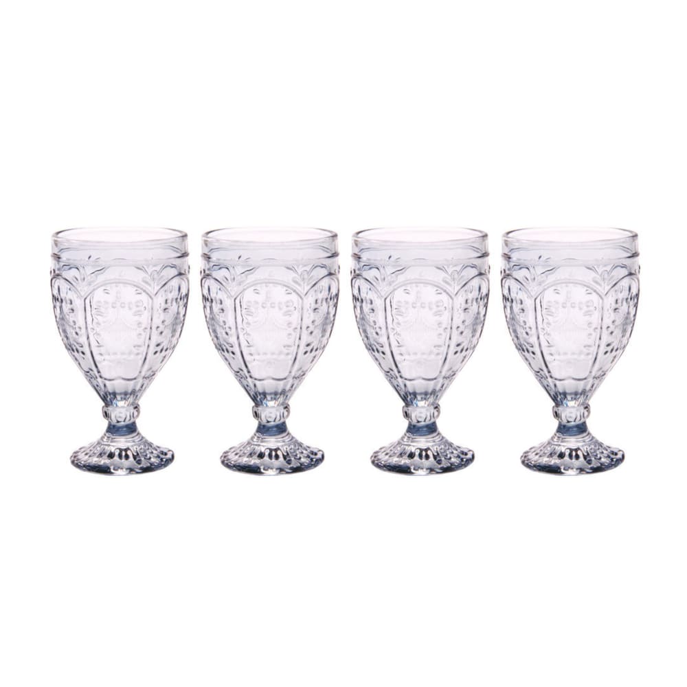 Fitz and Floyd Trestle Set of 4 Blush Highball Glasses