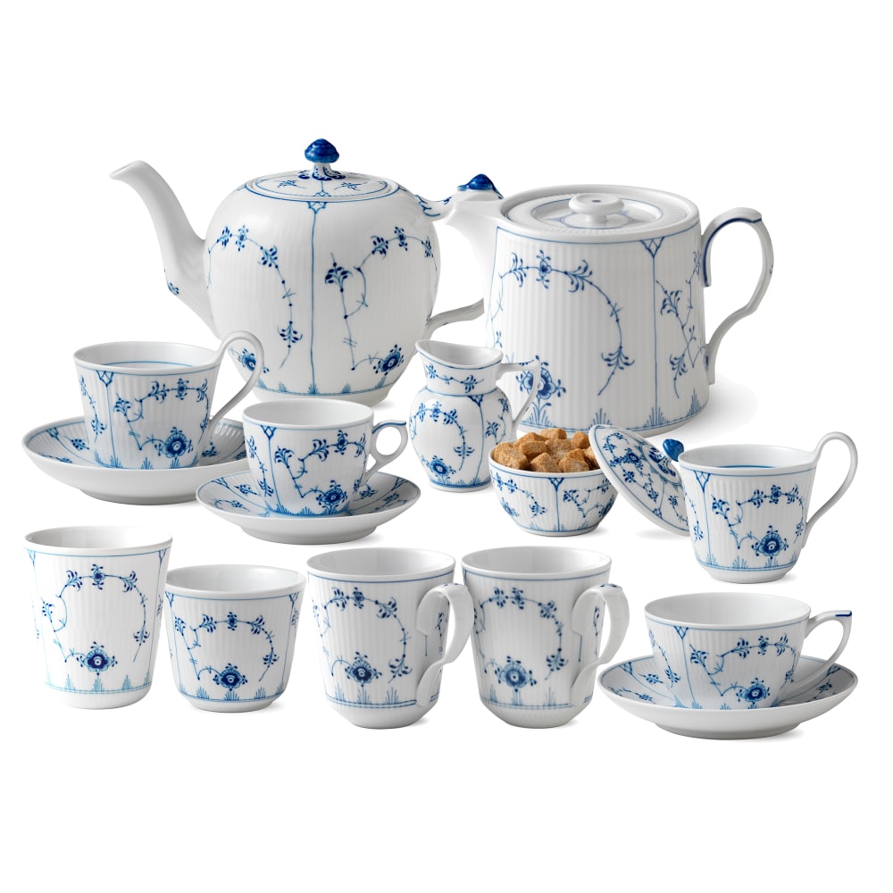 Royal Copenhagen Blue Flower Braided Tea Cup and Saucer No 8049