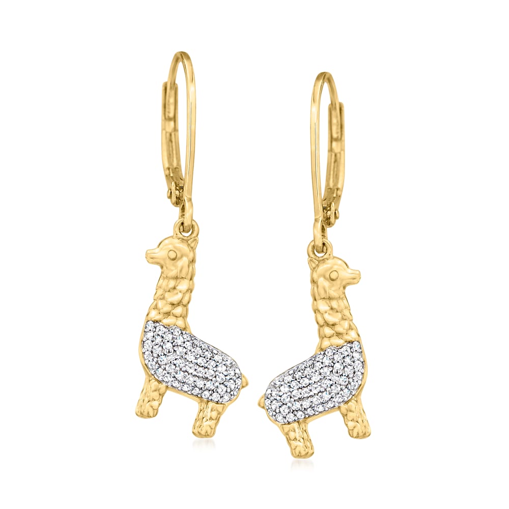 Gold llama earrings on sale