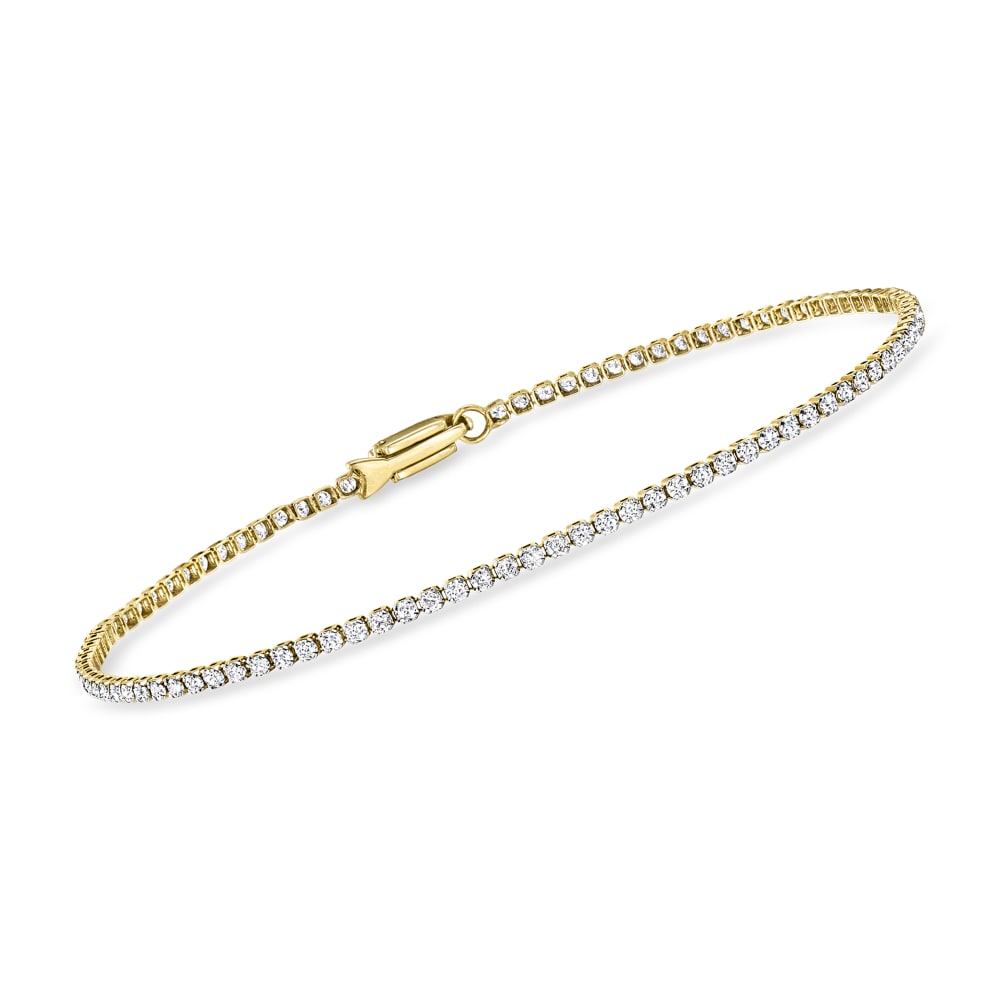 Skinny Gold & Diamond Tennis Bracelet – Written by Forest