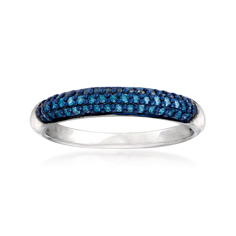 Blue diamond outlet pave ring