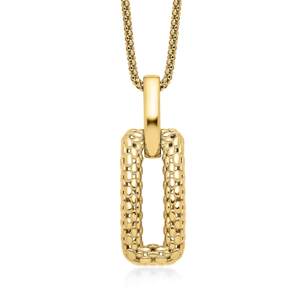 ASOS DESIGN 14k gold plated necklace with rectangle pendant | ASOS