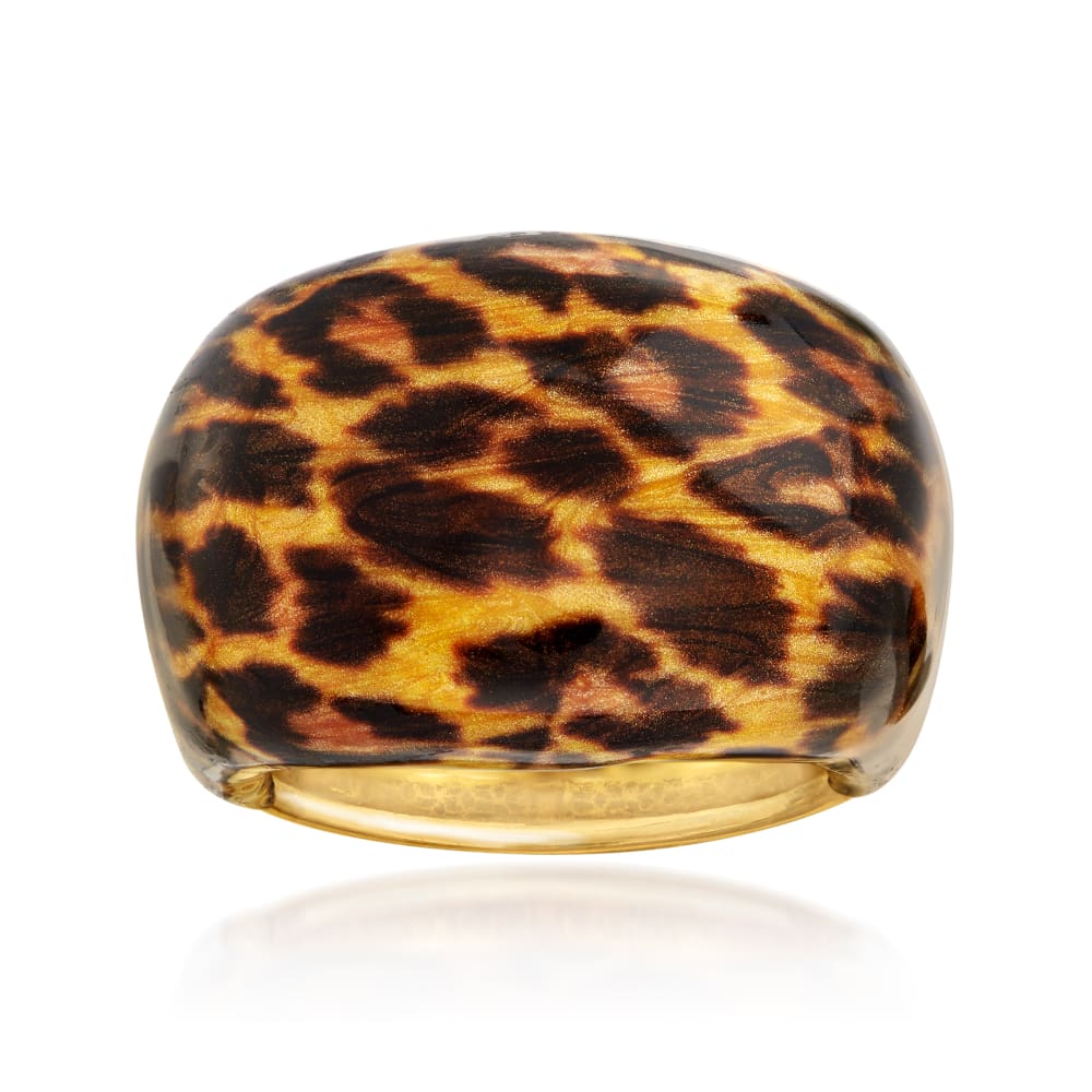 Animal top print ring