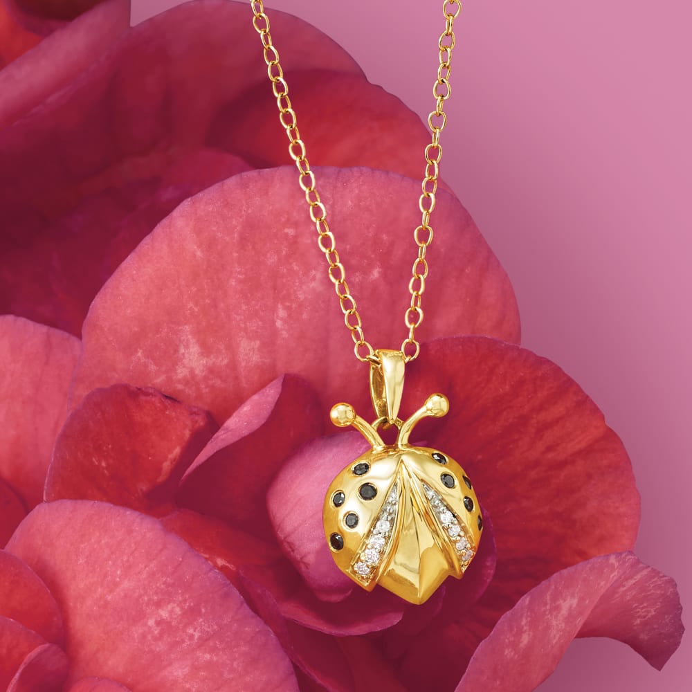 Diamond ladybug clearance necklace