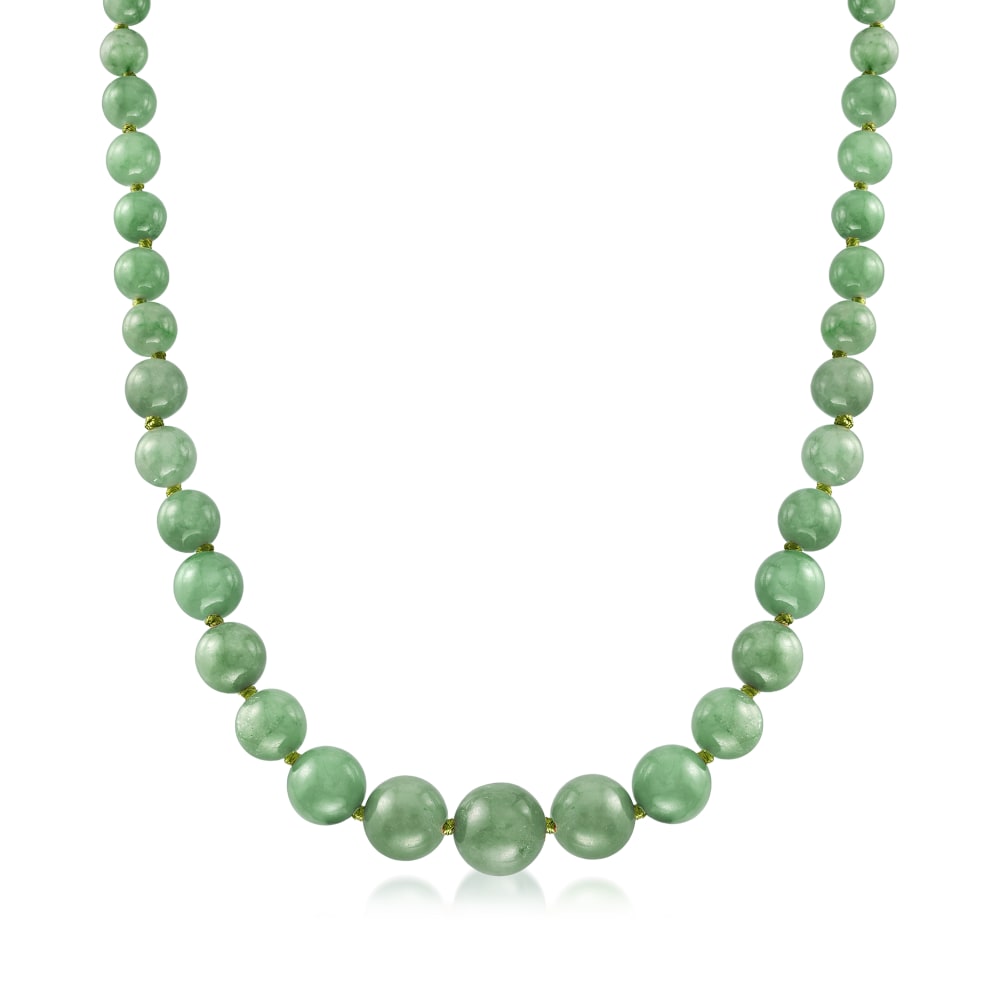 Dainty Jade Aventurine Chrysoprase Gemstone Necklace, Green Gemstone S –  Kathy Bankston