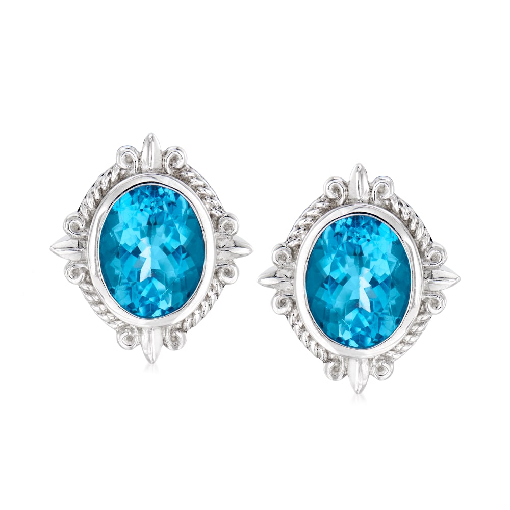Ross simons shop blue topaz earrings