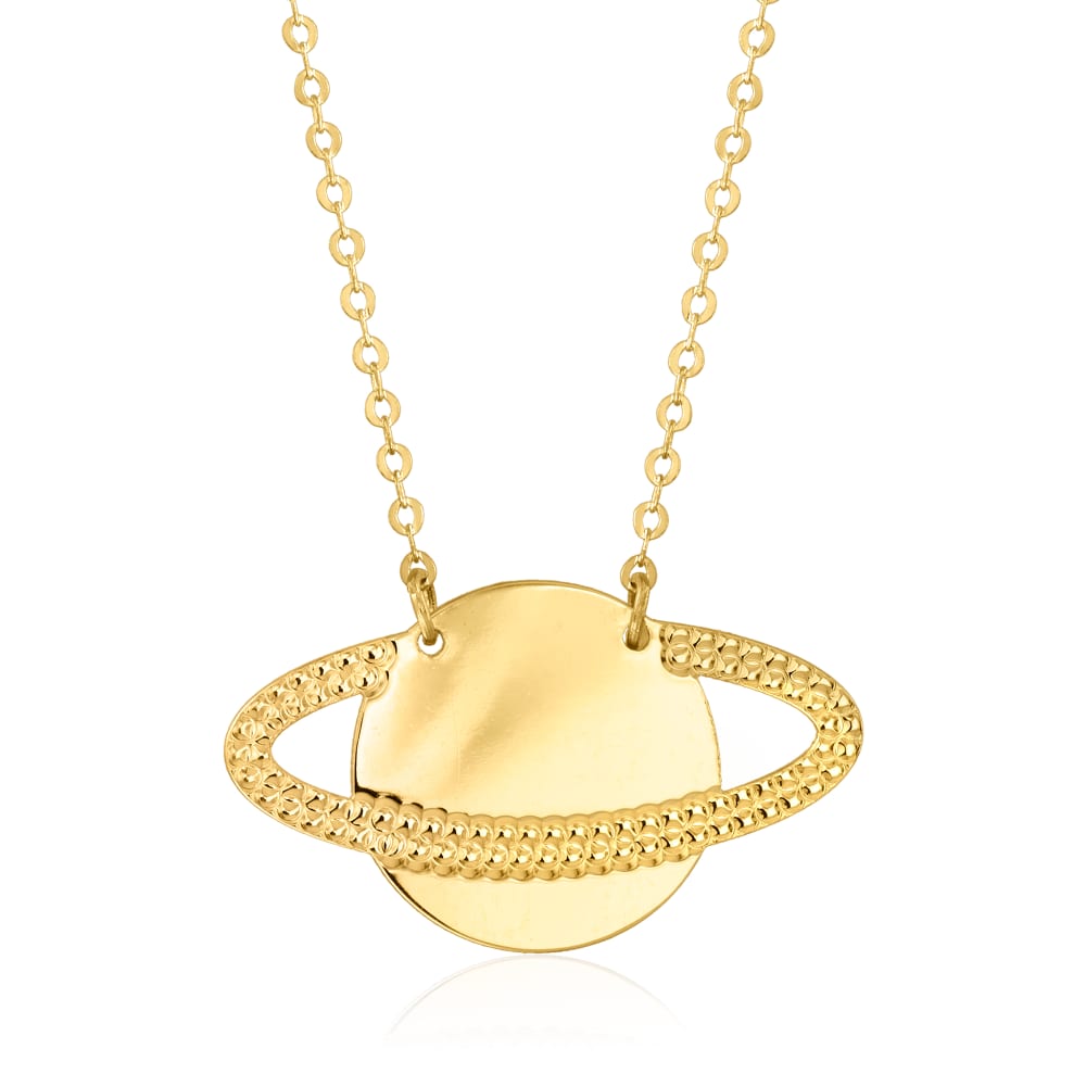 Saturn Necklace 14k Gold – Hannah Daye & Company