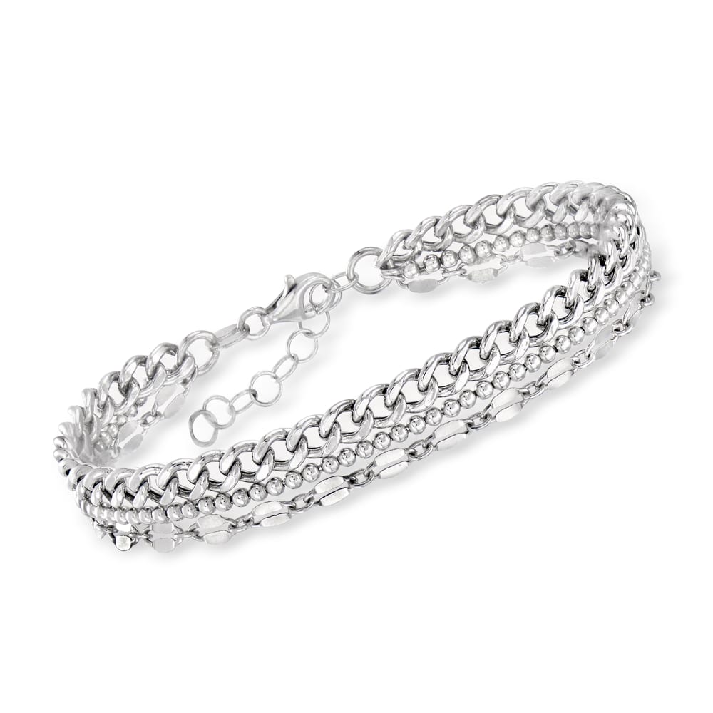 Italian Sterling Silver Multi Strand Bracelet Ross Simons