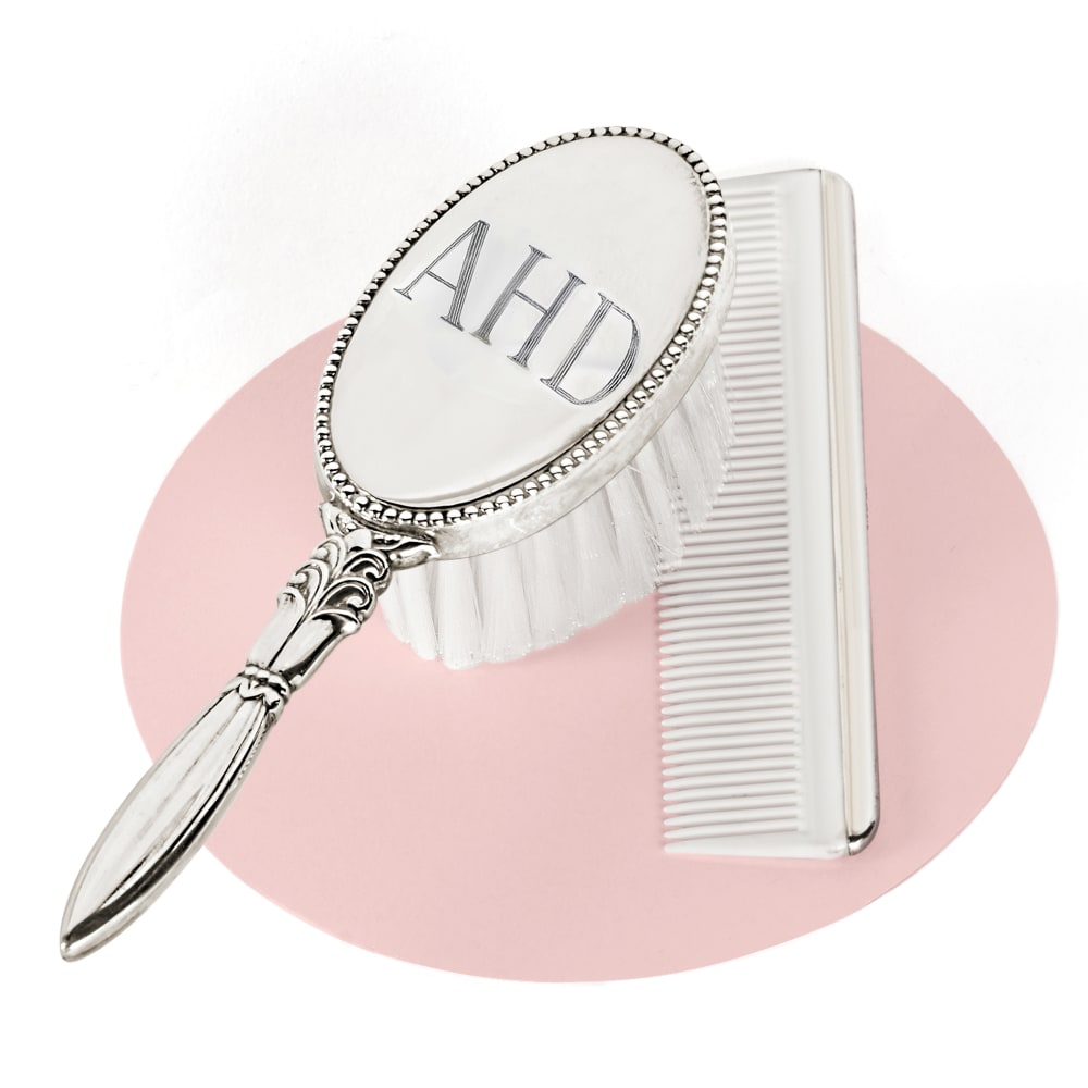 Baby brush and comb set silver new arrivals