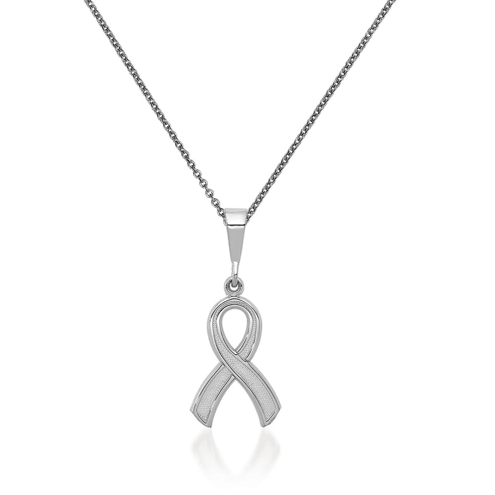 Amazon.com: Hope Pink Ribbon Necklace Women - S925 Sterling Silver Cross  Wing Jewelry for Girl Strength Gift Awareness of Breast Cancer Christian ( Pink) : Clothing, Shoes & Jewelry