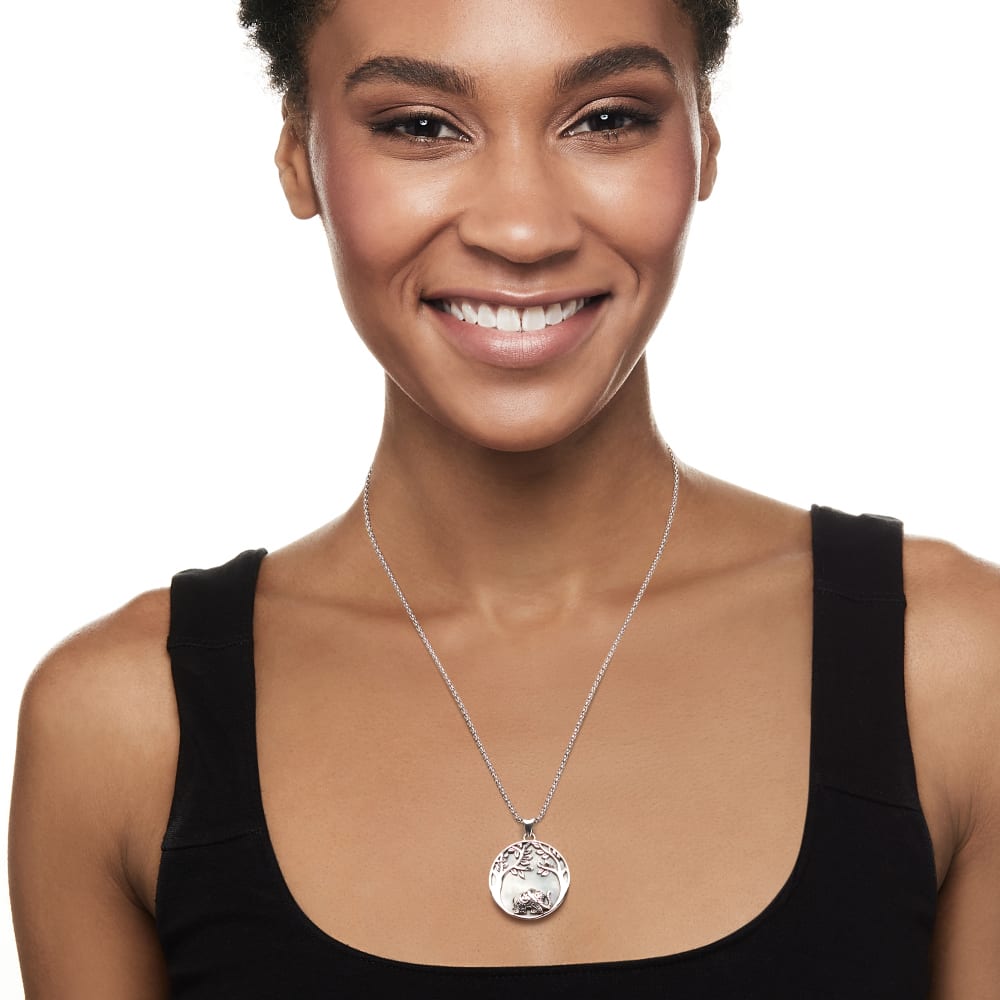 Ross-simons Diamond Tennis Necklace In 14kt Yellow Gold In Silver | ModeSens